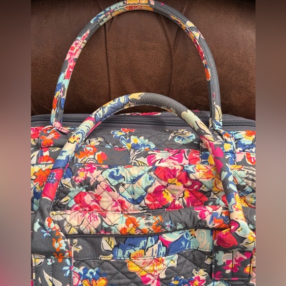Vera Bradley Handbags - Vera Bradley Khaki Green & Floral Patterned Tote. Overnight bag